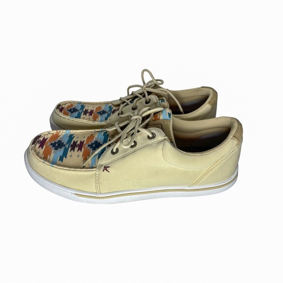 Twisted X Women’s Kicks Casual Shoes Size 11 WCA0085 Wheat/Multi Aztec Print - Picture 7 of 12